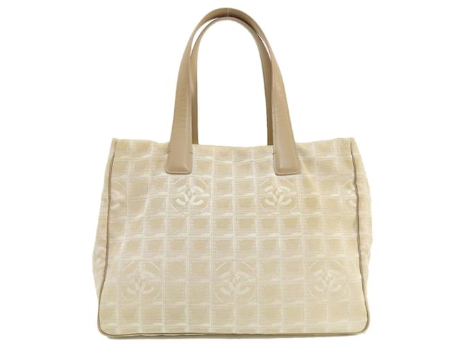 Classique Chanel Travel line Toile Beige  ref.1409523