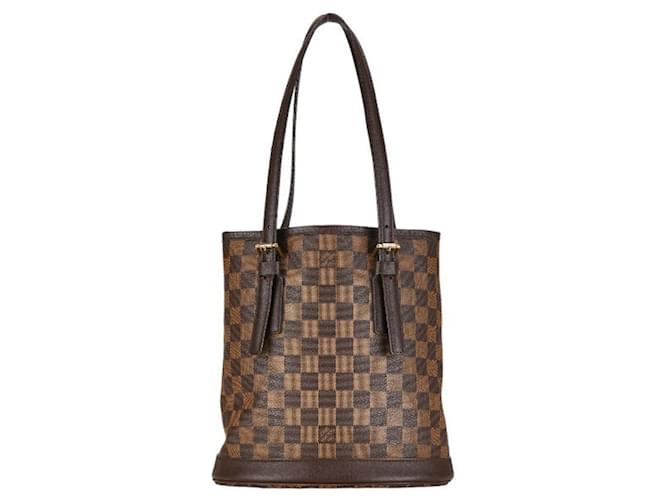 Louis Vuitton Marais Castaño Lienzo  ref.1409542