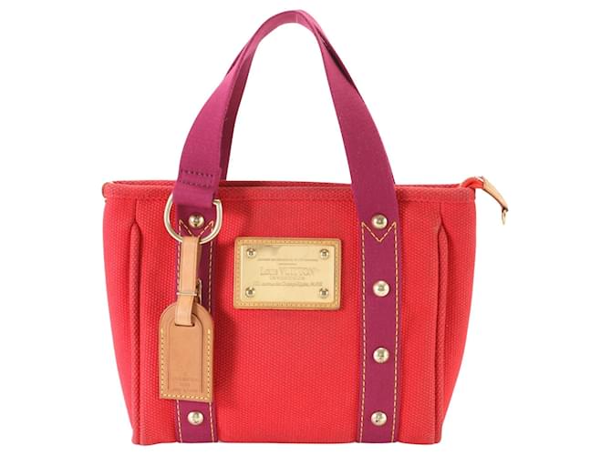 Louis Vuitton Antigua Rot Leinwand  ref.1409560