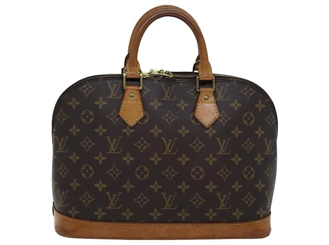 Louis Vuitton Alma Marrom Lona  ref.1409577