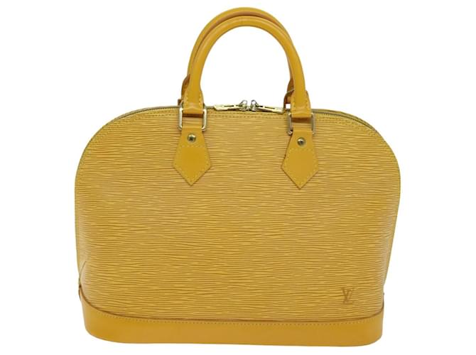 Louis Vuitton Alma Amarillo Cuero  ref.1409608