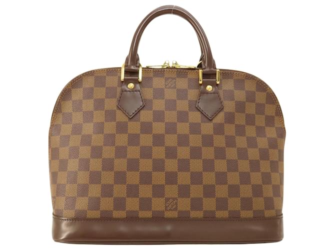 Louis Vuitton Alma Marrom Lona  ref.1409626