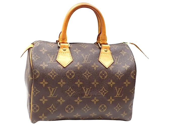 Louis Vuitton Speedy 25 Marrom Lona  ref.1409648