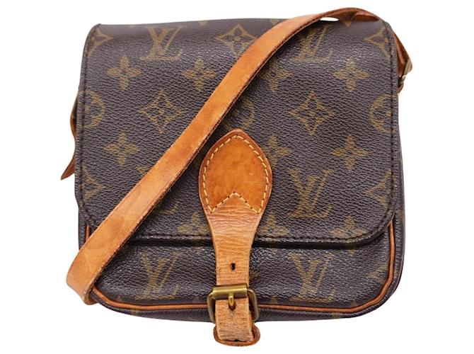 Louis Vuitton Cartouchière Brown Cloth  ref.1409651