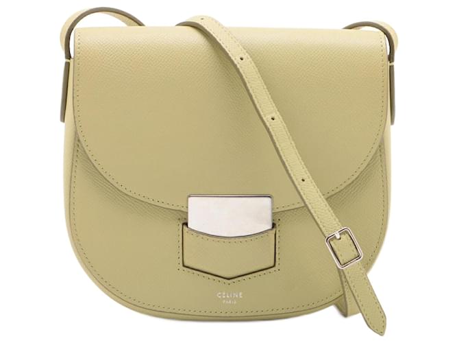 Céline Trotteur Green Leather  ref.1409727