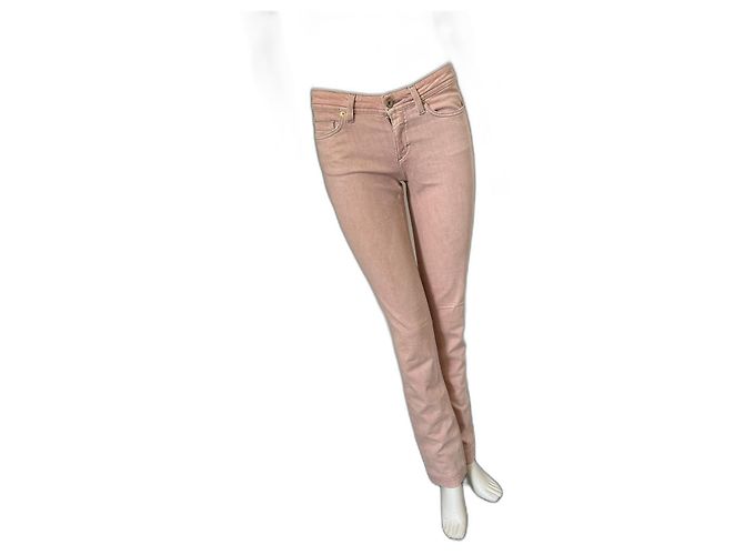 Dolce & Gabbana Jeans Hellrosa Gerade Schnitt Niedriger Bund Pink