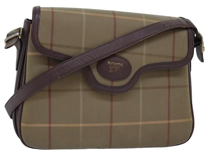 Autre Marque Burberrys Nova Check Sac à bandoulière Toile Beige Auth bs14715  ref.1409771