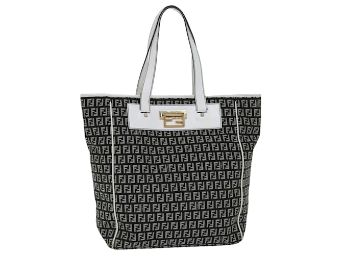 FENDI Zucchino Canvas Tragetasche Schwarz Auth 76206  ref.1409788