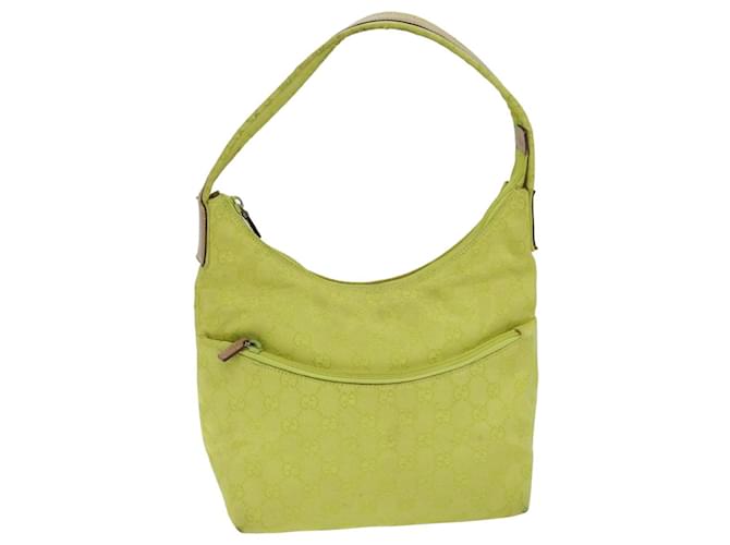 Bolso de hombro de lona GUCCI GG Amarillo 001 3386 1705 EP de autenticación4269 Lienzo  ref.1409809