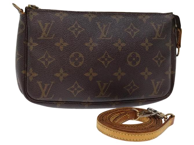 LOUIS VUITTON Monogram Pochette Accessoires Pouch M51980 Autenticação de LV 75856 Monograma Lona  ref.1409812