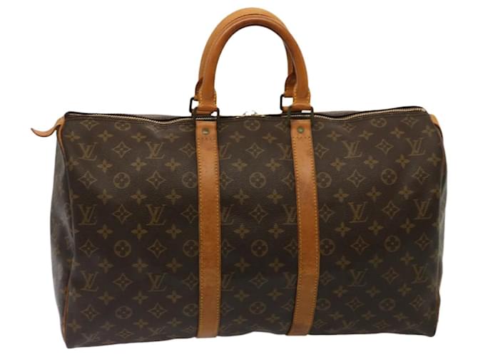 Louis Vuitton Monogram Keepall 45 Boston Bag M41428 LV Auth 75423 Cloth  ref.1409813