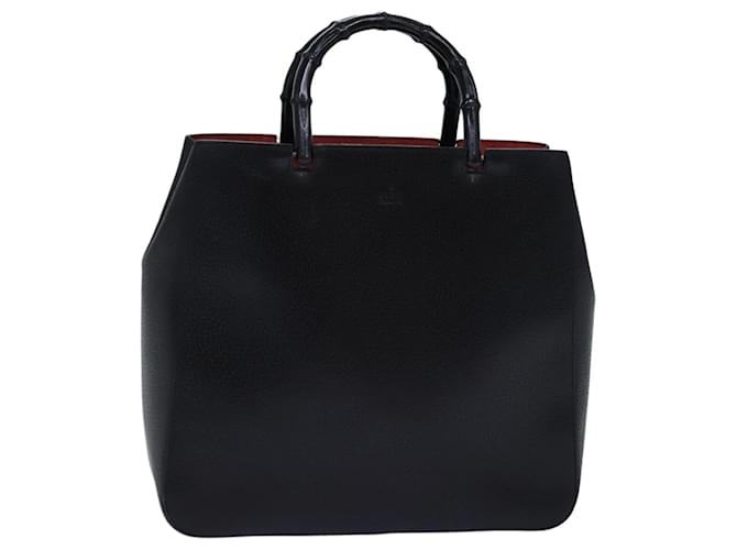 GUCCI Sac à Main en Bambou Cuir Noir 002 1060 Ep d'authentification4233  ref.1409856