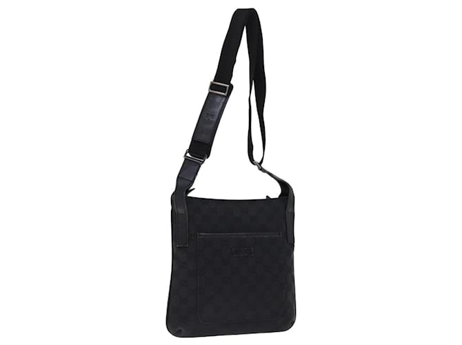 Gucci Bolso de hombro de lona con GG negro 122793 EP de autenticación4298 Lienzo  ref.1409862