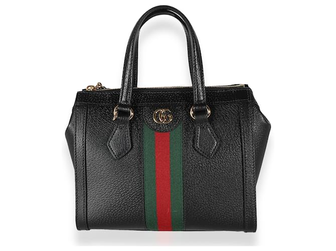 Gucci Petit sac à poignée supérieure Ophidia en cuir de veau noir  ref.1409944