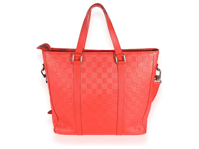 Louis Vuitton Red Damier Infini Tadao Leather  ref.1409950