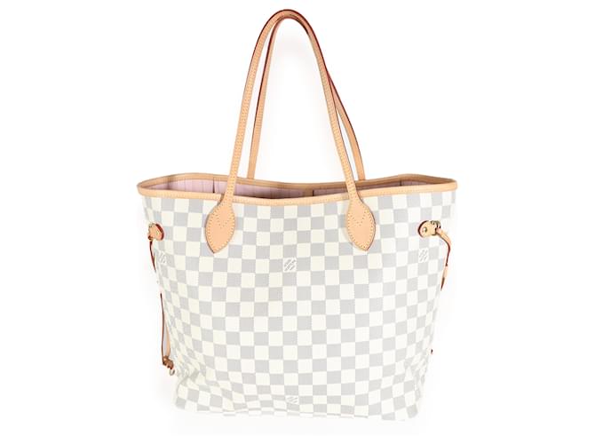 Louis Vuitton Toile Damier Azur Neverfull MM Beige  ref.1409955