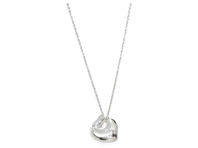 Tiffany & Co. Elsa Peretti Open Heart Double Pendant With Rock Crystal Heart Silver  ref.1409971