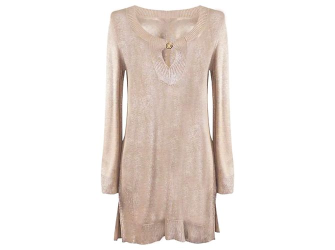 Hermès Seiden-Tunika-Pullover Beige Golden