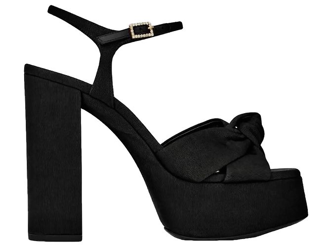 sandali plateau saint laurent new Nero