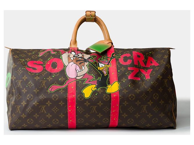 LOUIS VUITTON Keepall Tasche aus braunem Canvas - 101276