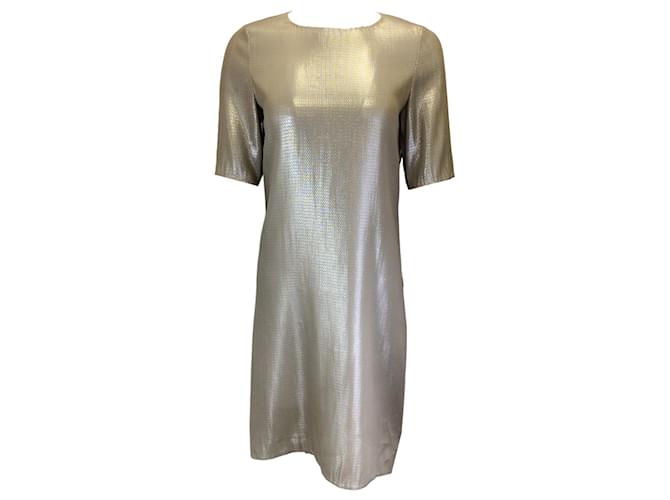 Autre Marque Tia Cibani Metallic Short Sleeved Midi Dress Synthetic  ref.1410087