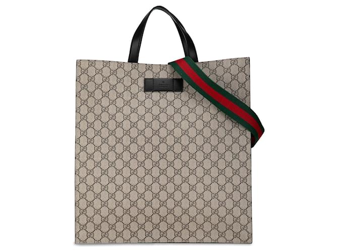 Bolsa tote macia conversível Gucci GG Supreme bege Couro  ref.1410185