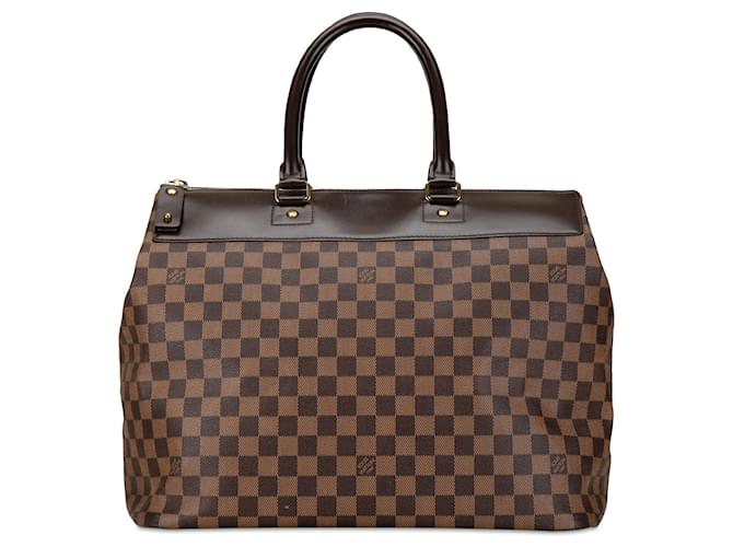 Brown Louis Vuitton Damier Ebene Greenwich PM Travel Bag Leather  ref.1410186