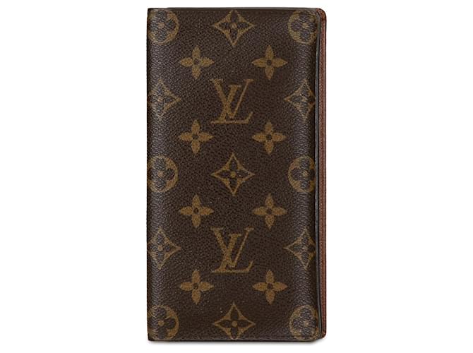 Brown Louis Vuitton Monogram Brazza Long Wallet Cloth  ref.1410195
