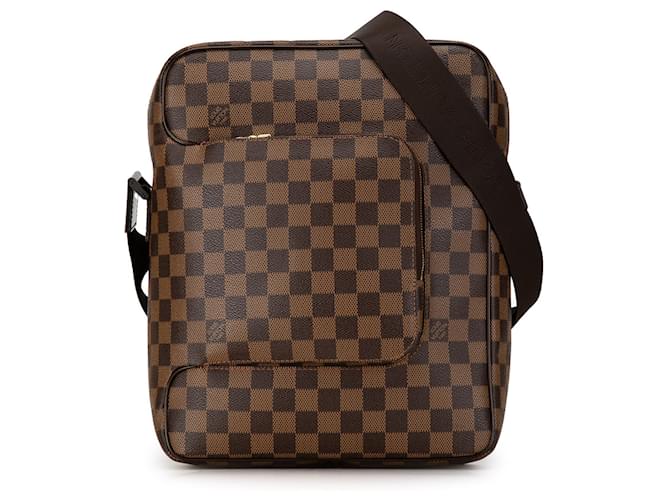 Sac à bandoulière marron Louis Vuitton Damier Ebene Olav MM Cuir  ref.1410197