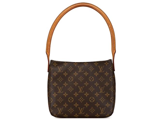 Looping Borsa a tracolla MM marrone con monogramma Louis Vuitton Pelle  ref.1410211