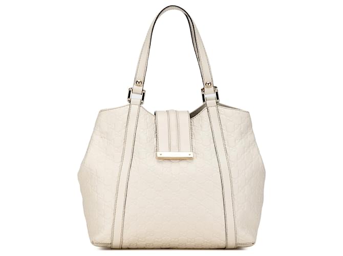 Bolso tote blanco Gucci Guccissima New Ladies Cuero  ref.1410248