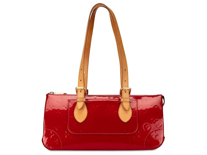 Bolsa de ombro vermelha Louis Vuitton Monograma Vernis Rosewood Avenue Vermelho Couro  ref.1410290