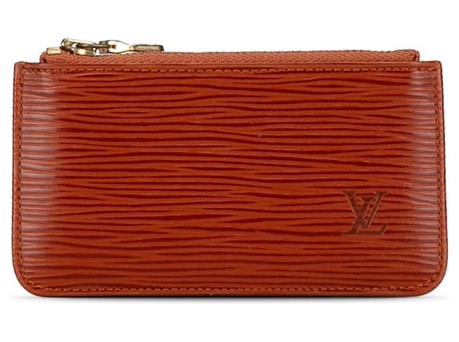 Monedero Louis Vuitton Epi Pochette Cles marrón Castaño Cuero  ref.1410420