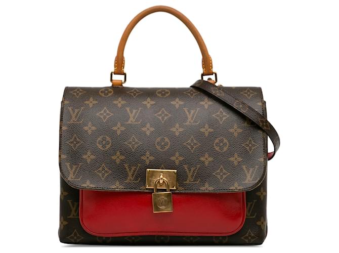 Braune Marignan-Umhängetasche mit Louis Vuitton-Monogramm Leder  ref.1410430