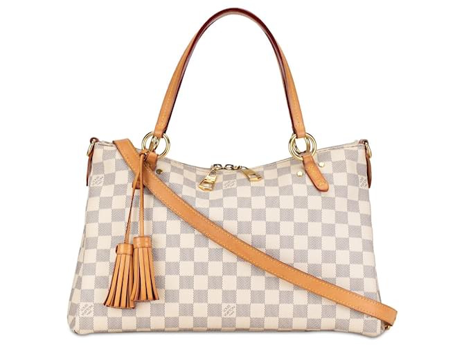 Bolso satchel Louis Vuitton Damier Azur Lymington beige Cuero  ref.1410463