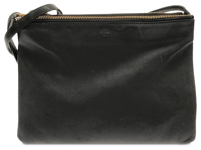 Céline Grand sac à bandoulière Trio Celine noir Cuir  ref.1410473