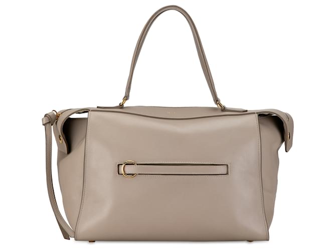 Céline Borsa ad anello Celine piccola in pelle color talpa  ref.1410506