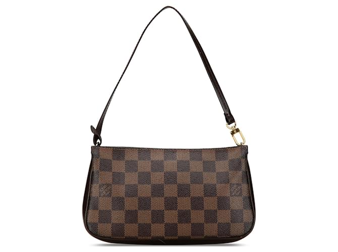 Bolsa de ombro Louis Vuitton Damier Ebene Navona marrom Couro  ref.1410518