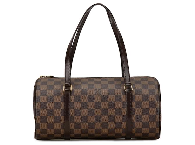 Brown Louis Vuitton Damier Ebene Papillon 30 handbag Leather  ref.1410522