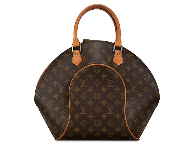 Bolso de mano Louis Vuitton Monogram Ellipse MM marrón Castaño Cuero  ref.1410529