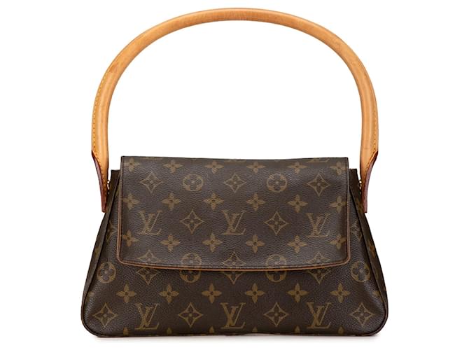 Brown Louis Vuitton Monogram Looping Mini Shoulder Bag Leather  ref.1410535