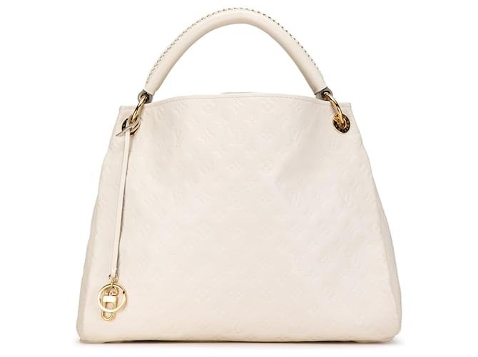 Bolsa Louis Vuitton Monograma Empreinte Artsy MM Hobo Branca Branco Couro  ref.1410536