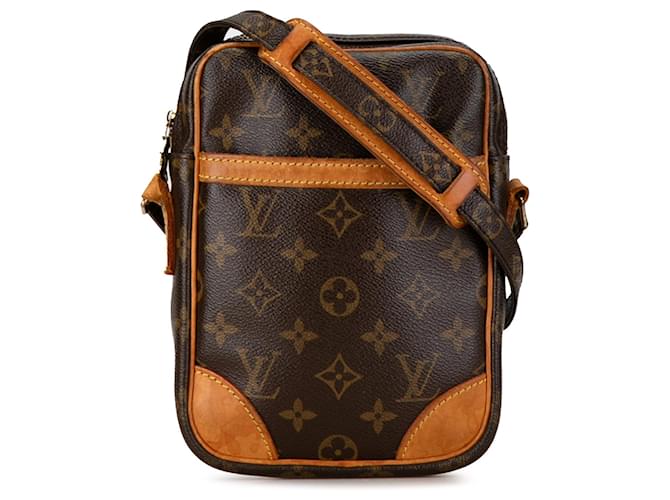 Bolsa Crossbody Louis Vuitton Monograma Danúbio Marrom Couro  ref.1410565