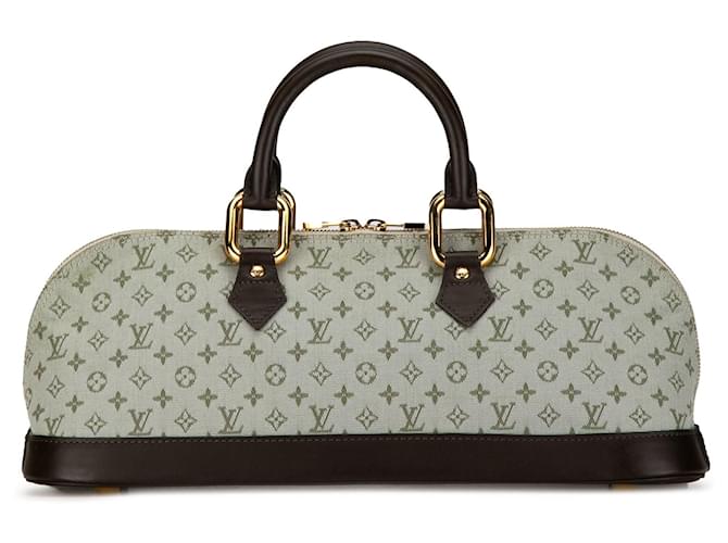 Bolso horizontal gris Louis Vuitton Monogram Mini Lin Alma Cuero  ref.1410592