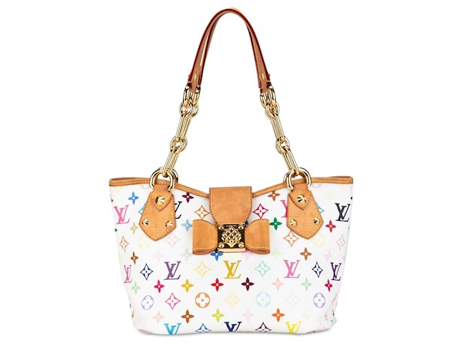 Bolsa Louis Vuitton Monograma Multicolore Annie MM Branca Branco Couro  ref.1410615