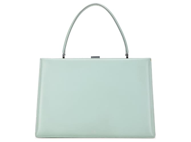 Céline Tote de cuero con cierre Celine verde  ref.1410668