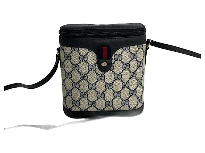 Gucci GG Canvas Web Vanity Bag  Leather Crossbody Bag in Very Good Condition  ref.1410777