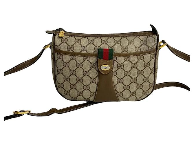 Bolsa crossbody Gucci GG Supreme Ophidia Bolsa crossbody de lona em bom estado  ref.1410781