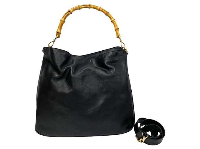 Sac à main en cuir de bambou Gucci Sac à main en cuir en bon état  ref.1410786