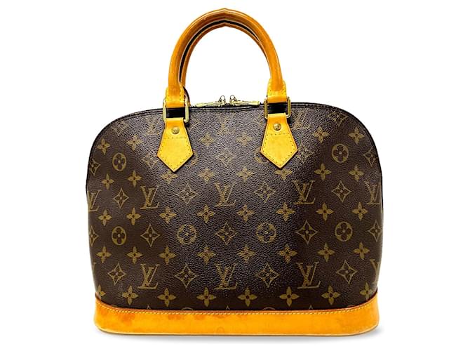 Louis Vuitton Brown Monograma Alma PM Marrom Couro Lona  ref.1410972